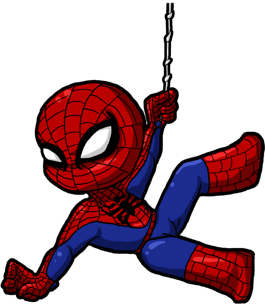 Spider-man Clipart Spiderman Web - Spiderman Cartoon Drawing - (1024x1089) ...