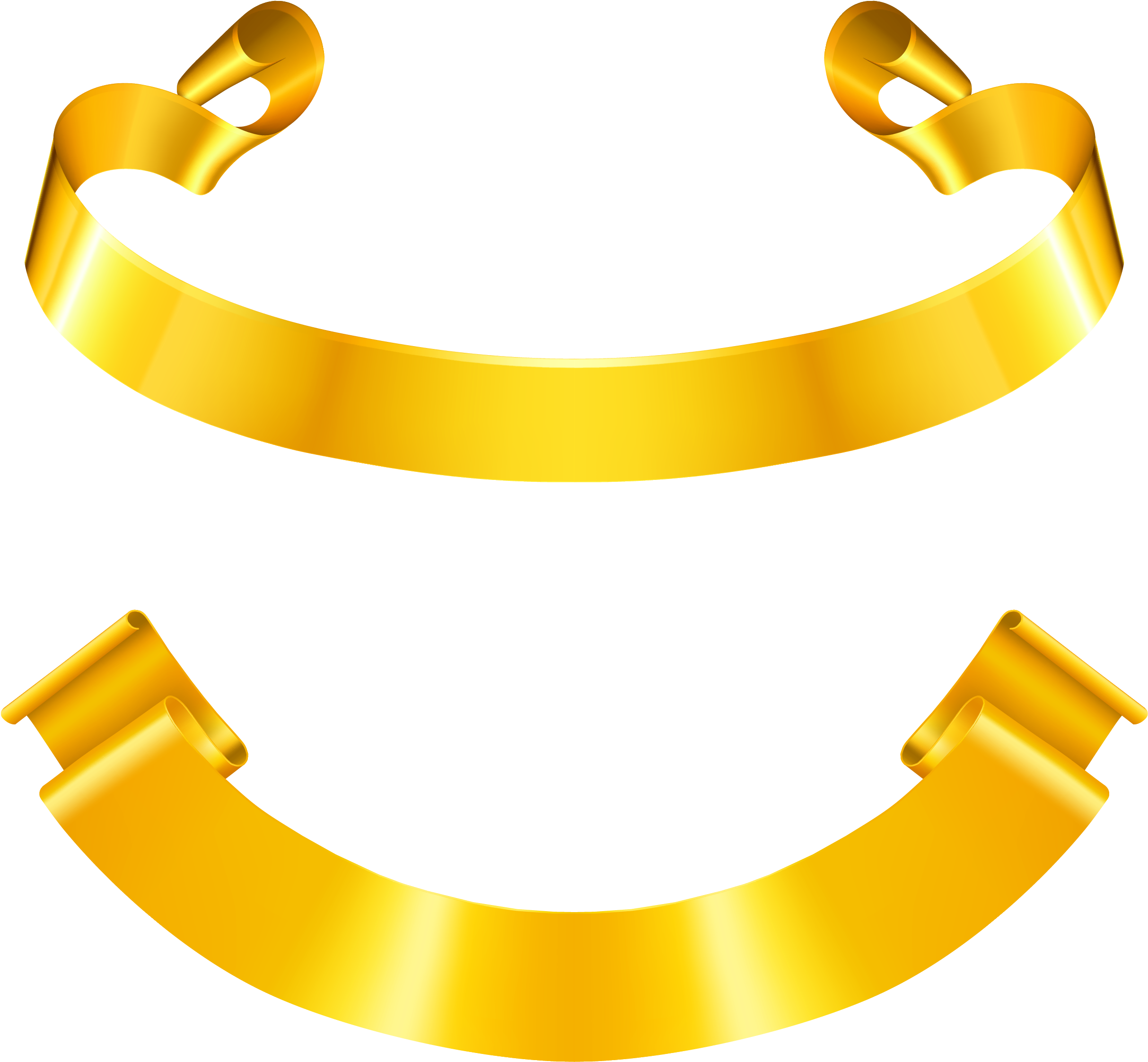 Ribbon Euclidean Vector Gold Clip Art - Ribbon Euclidean Vector Gold Clip Art (2610x2580)