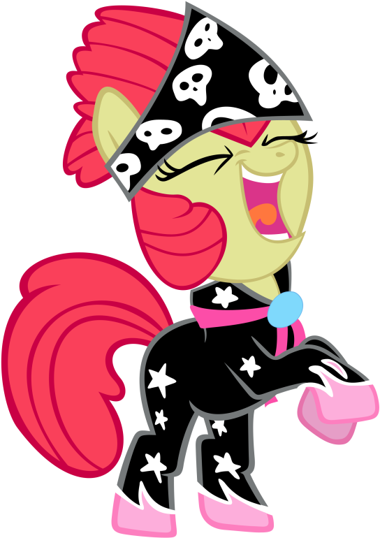 Pin Talent Show Clipart - Mlp Apple Bloom Rock (562x800)