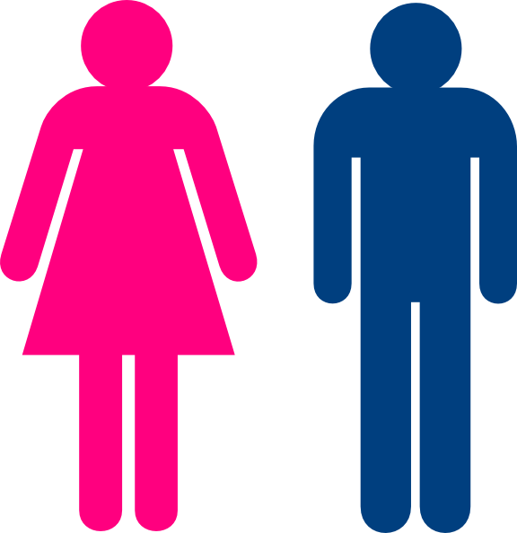 Clip Art - Male And Female Signs (576x594)