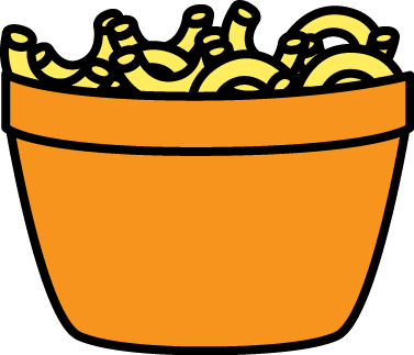 Noodle Clipart Macaroni And Cheese - Bowl Of Pasta Clipart (377x323)