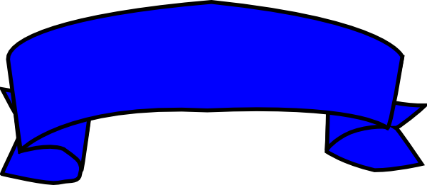 Blue Banner Clip Art At Clker - Blue Banner Clip Art (600x261)
