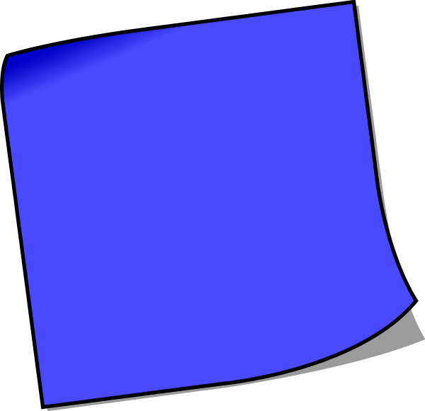 Blank Sticky Note Vector Clip Art - Blank Sticky Note Clipart (600x580)