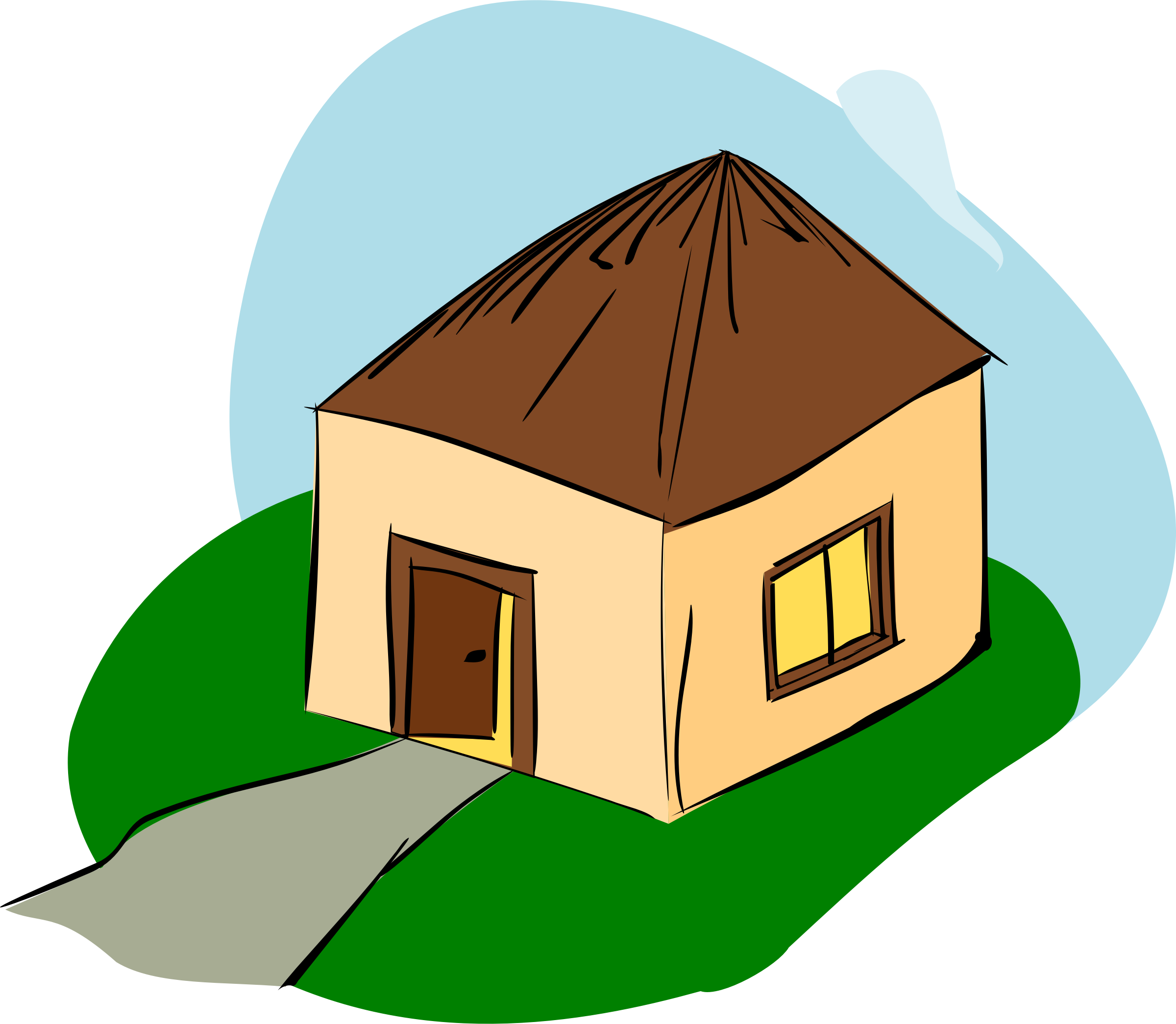 Clipart - Hut Images Clip Art (2400x2090)