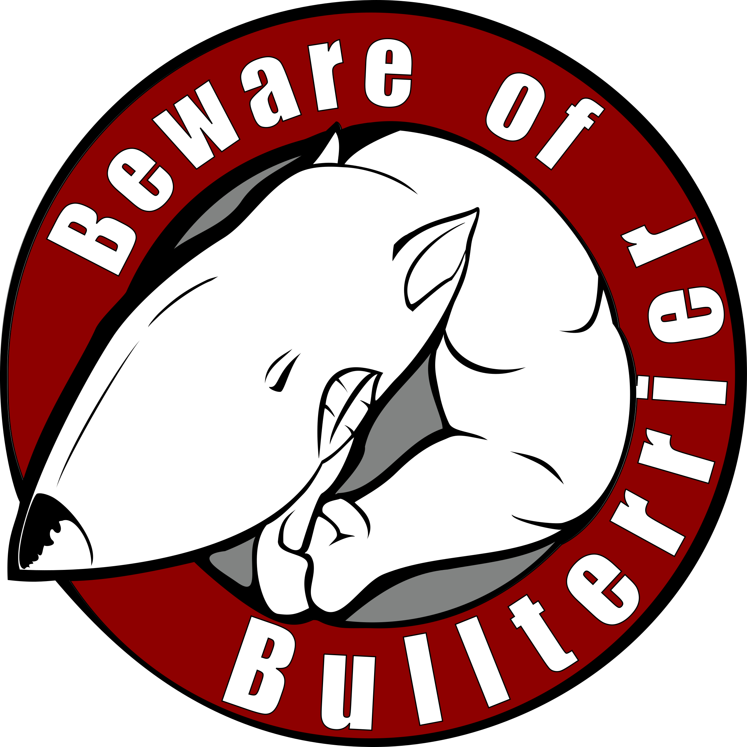 Big Image - Beware Of The Bull Terrier (2398x2400)