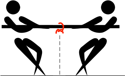 Tug Of War Community Property In Texas If One Of Ya - Tug Of War Clip Art Black And White Png (800x300)