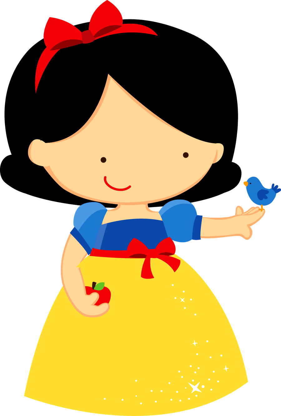 Branca De Neve - Branca De Neve Cute Png (900x1330)