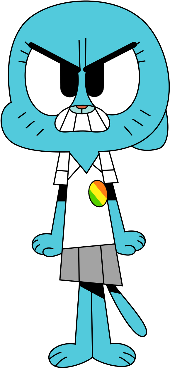 Amazing World Of Gumball Nicole Clipart - Amazing World Of Gumball Nicole Mad (603x1280)