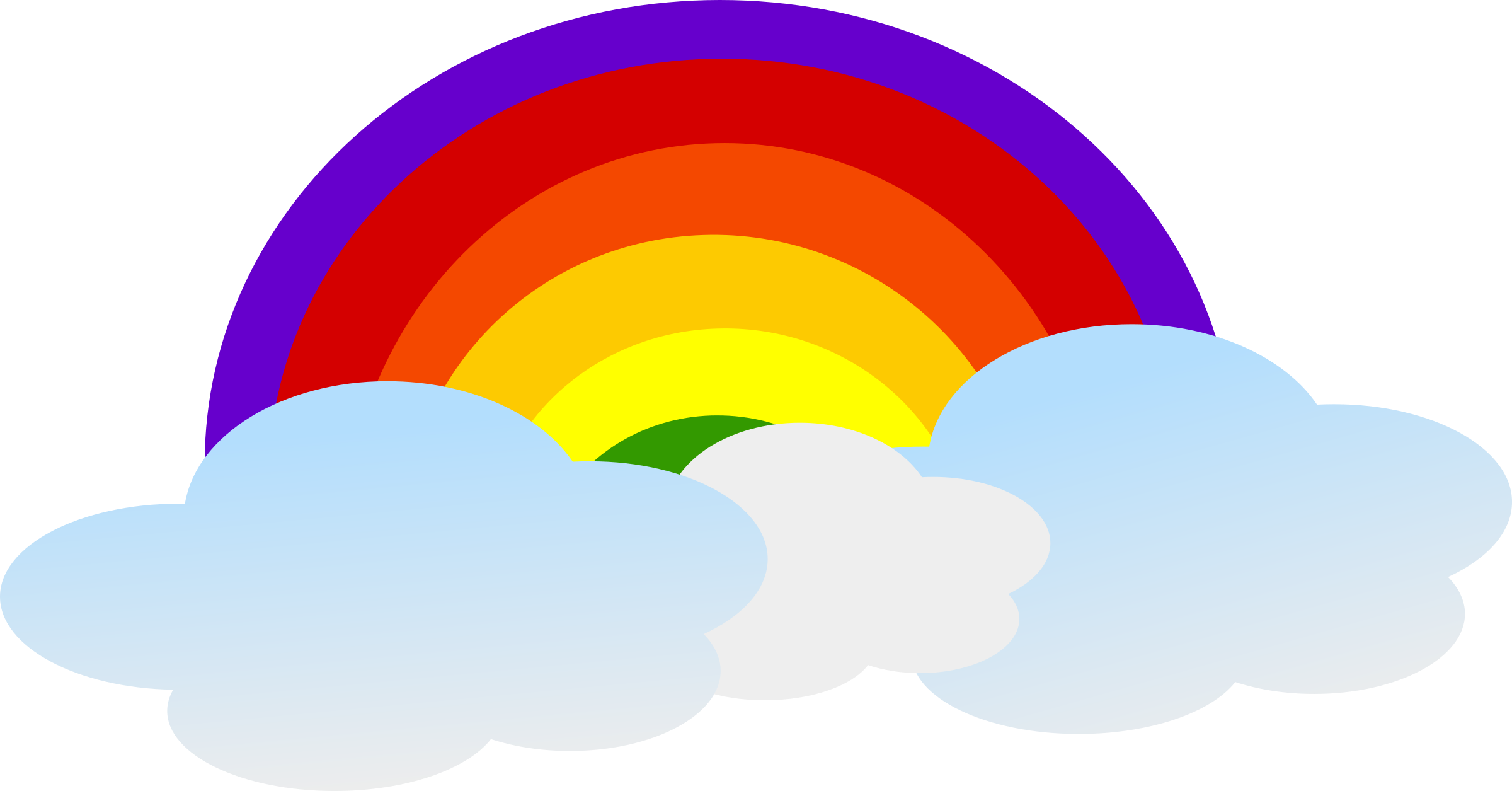 2400 X 1255 Png 104kb - Clouds With Rainbow Clipart (2400x1255)