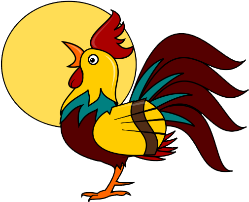 Rooster Clip Art - Clip Art Free Rooster (569x464)