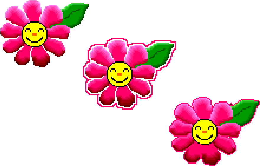 Happy Smiley Face Flowers 3 Make Pixel Art Com - Smiley (960x640)