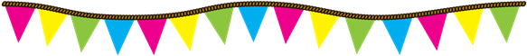 Million Word Challenge - Bunting Border Clipart (600x212)