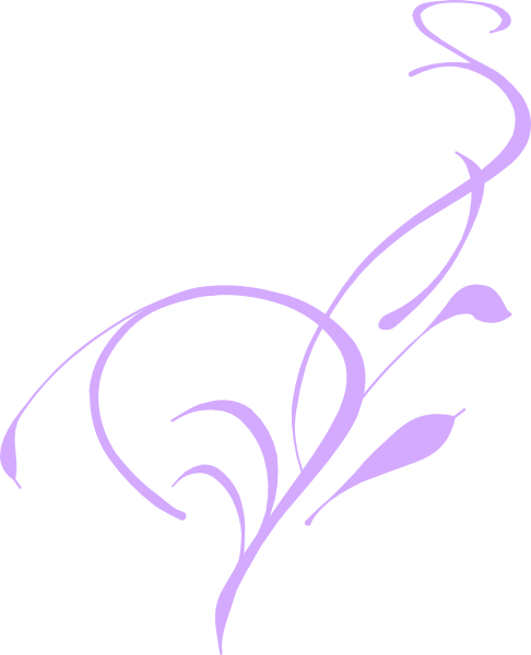 Lavander Floral Border 1 Clip Art - Vine Clip Art (486x600)