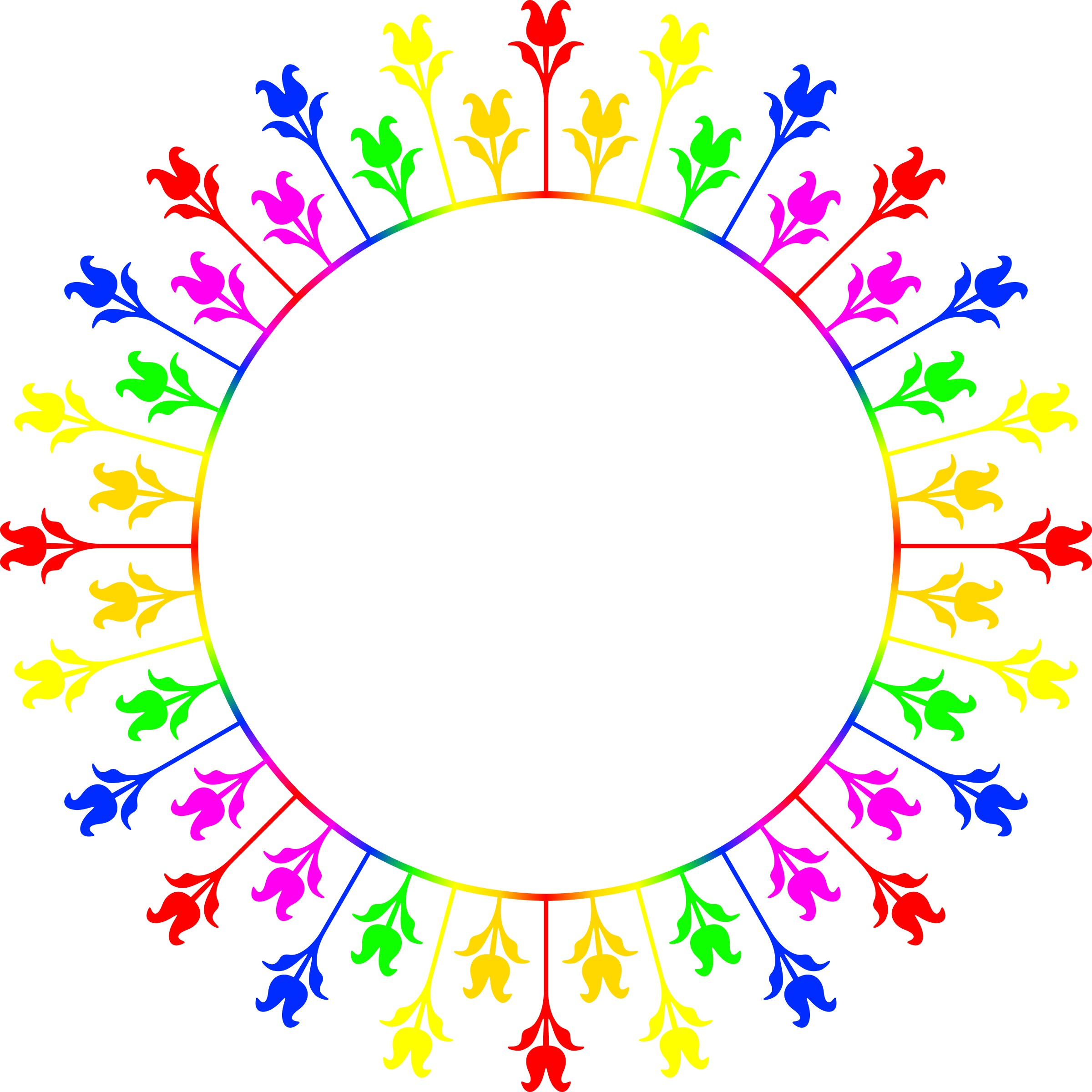 Big Image - Frame Png Circal Colour (2400x2400)