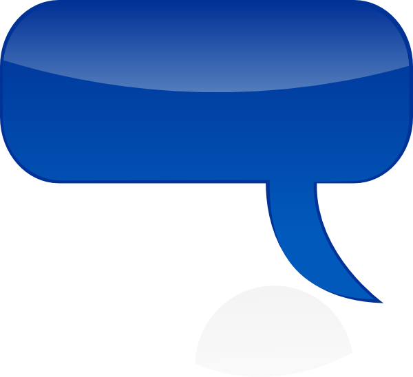Balloon For Floyd Clip Art At Clker - Dark Blue Speech Bubble (600x548)