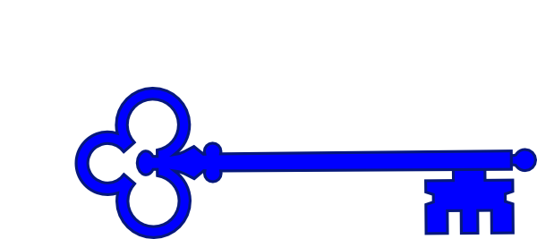 Skeleton Key Clip Art - Cute Key Clip Art (600x267)