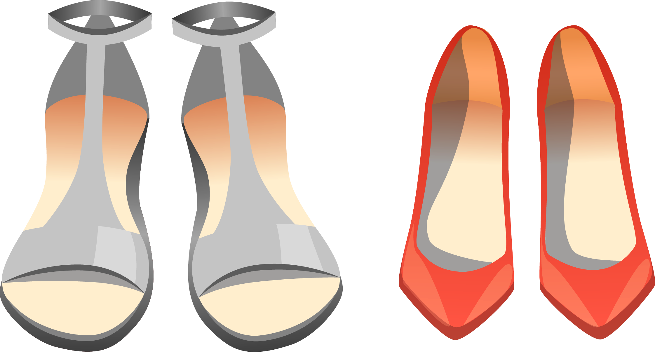 Shoe Slipper Sandal Clip Art - Shoe Slipper Sandal Clip Art (2244x1206)