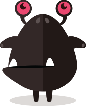 Cute Fun Monster Clipart - Cute Grey Black Monsters Clipart (326x402)