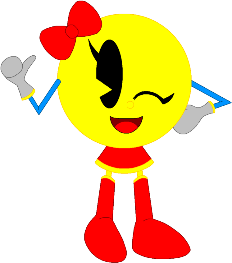 Ms Pac-man In A Wonder Momo Suit By Cheezn64x - Cartoon (856x934)