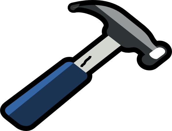 Nail And Hammer Clipart Kid - Cartoon Image Of Hammer (600x456)