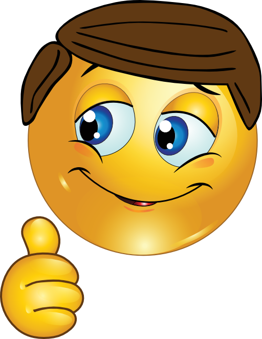 Thumbs Up Smiley Face Emoticon Clipart - Boy Emoticons (512x663)