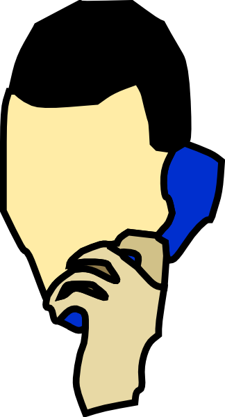 Free Vector Man Talking On The Phone Clip Art - Cartoon Person Talking On The Phone (389x720)