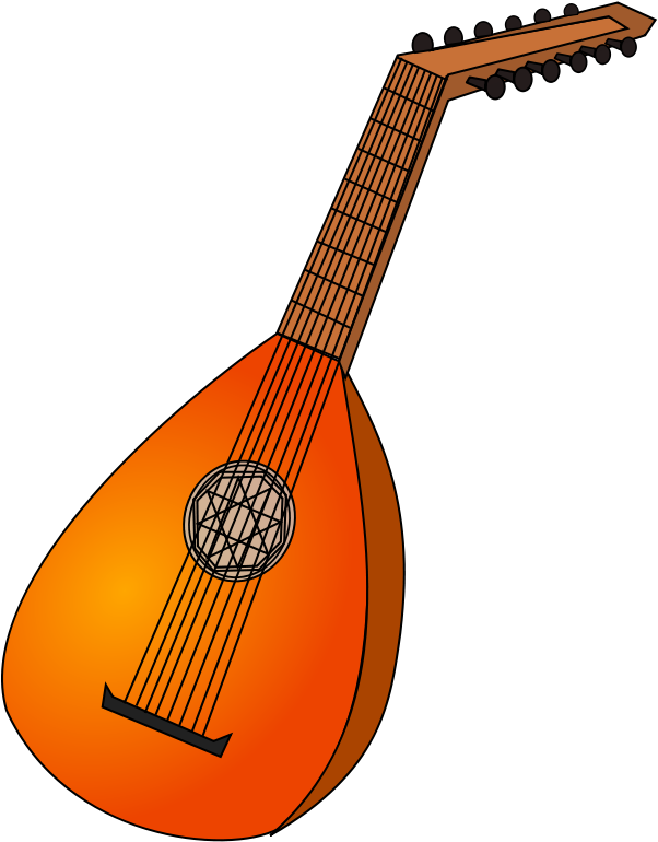 Clip Art Tags - Lute Clipart (652x800)
