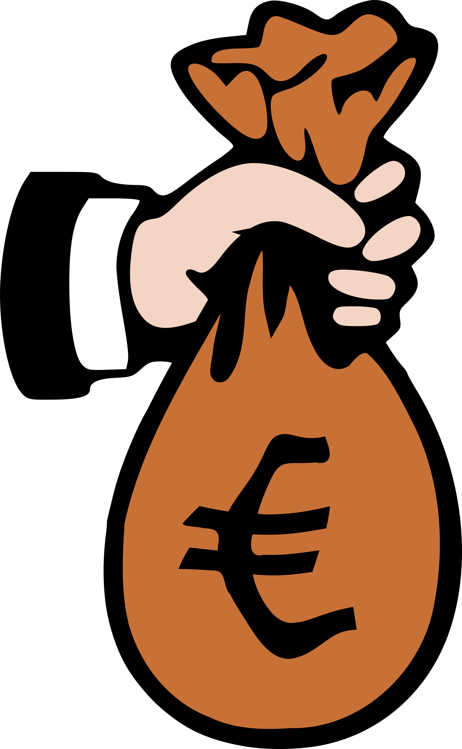 Sac Euro Clipart - Payment Clipart (1481x2400)
