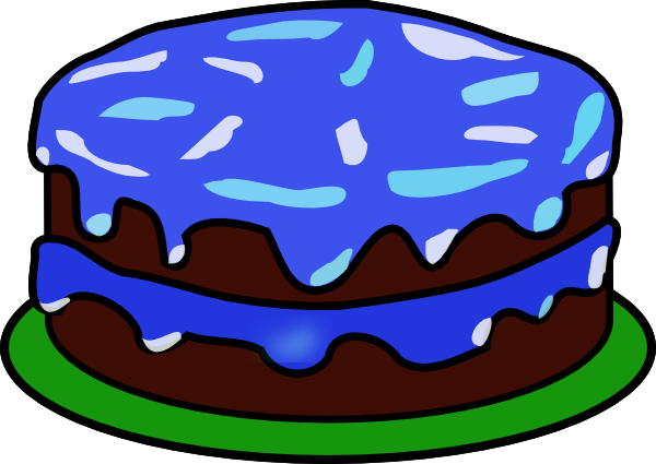 Clipart Cake No Candles Blue With Candle Clip Art At - Birthday Cake Clip Art (600x425)