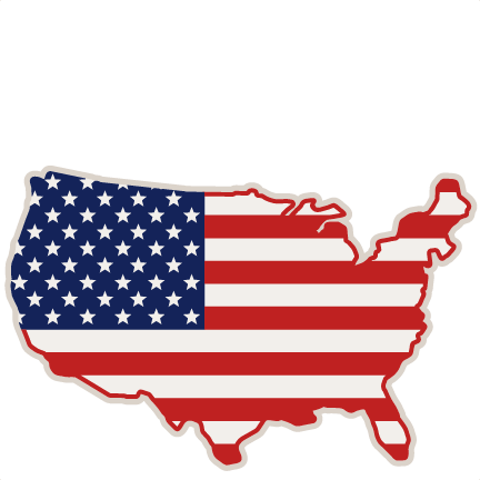 United States Svg Scrapbook Cut File Cute Clipart Files - Sua Flag Map Vector (432x432)