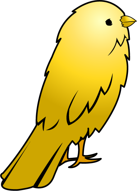 Small Bird Clipart - Yellow Bird Clipart (441x615)