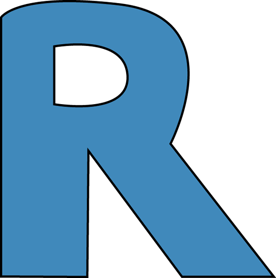 Blue Alphabet Letter R Clip Art - Letter R Clipart Blue (547x550)