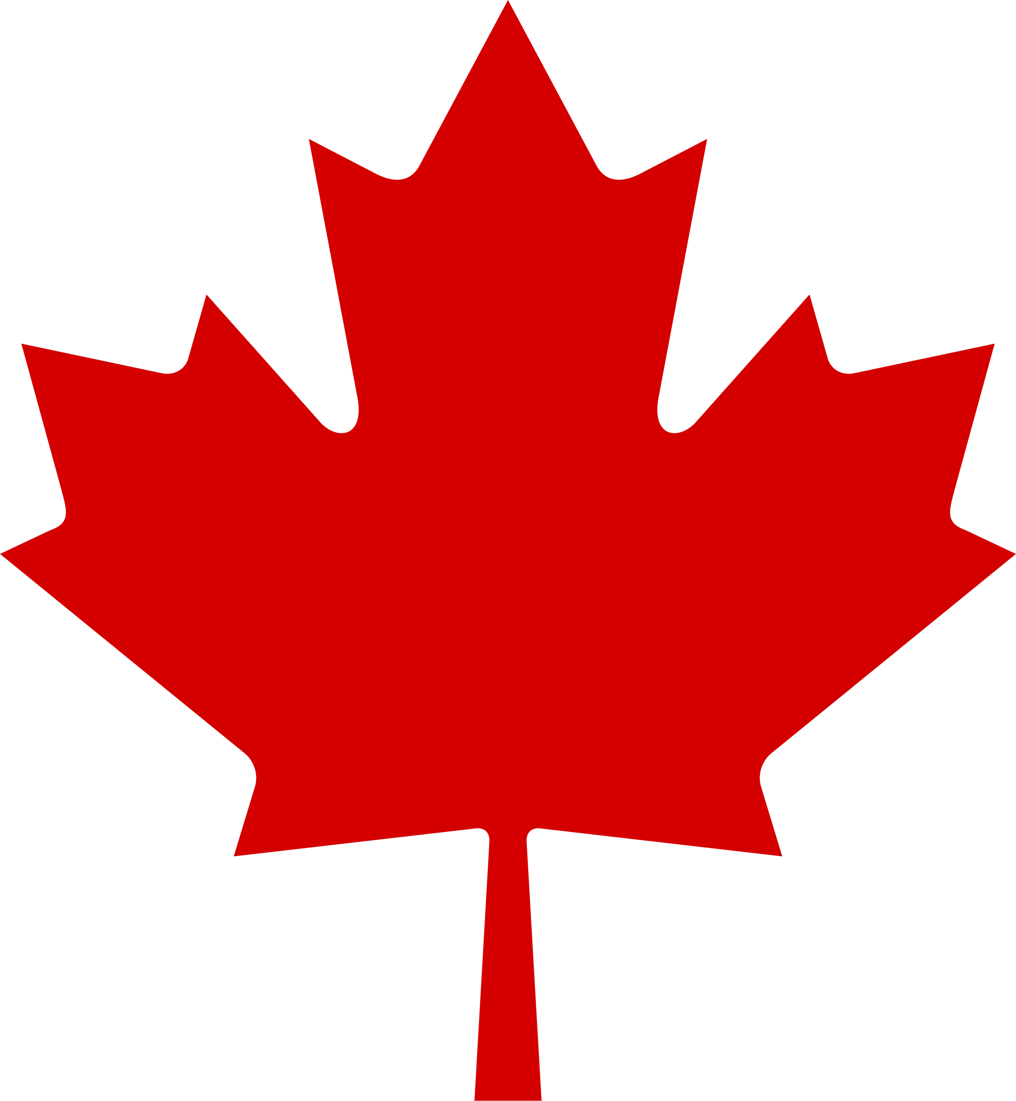 Red Maple Leaf Clipart - Canadian Flag Maple Leaf (2000x2167)