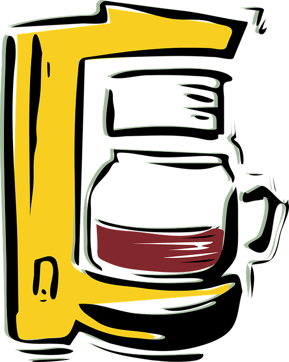 Coffee Maker Pot Drip Auto Caffeine Electric - Coffee Maker Clip Art (576x720)