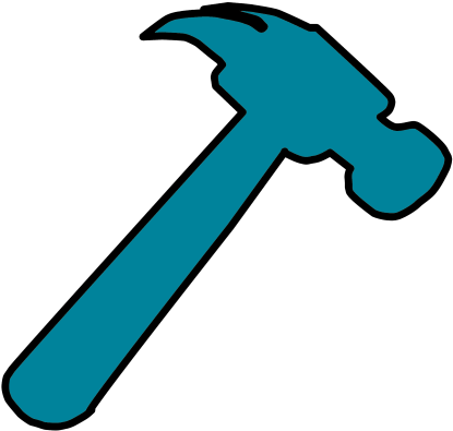 Blue Hammer - Clip Art Hammer (483x480)