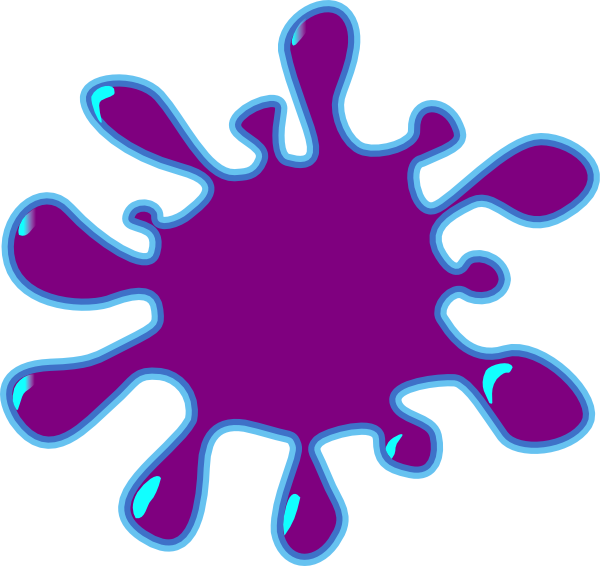 Purple Clip Art - Paint Splatter Clip Art (600x566)