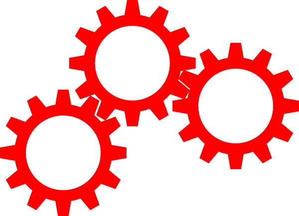 Gears Inter Lock Clip Art At Clker - Spur Gear Clip Art (600x434)