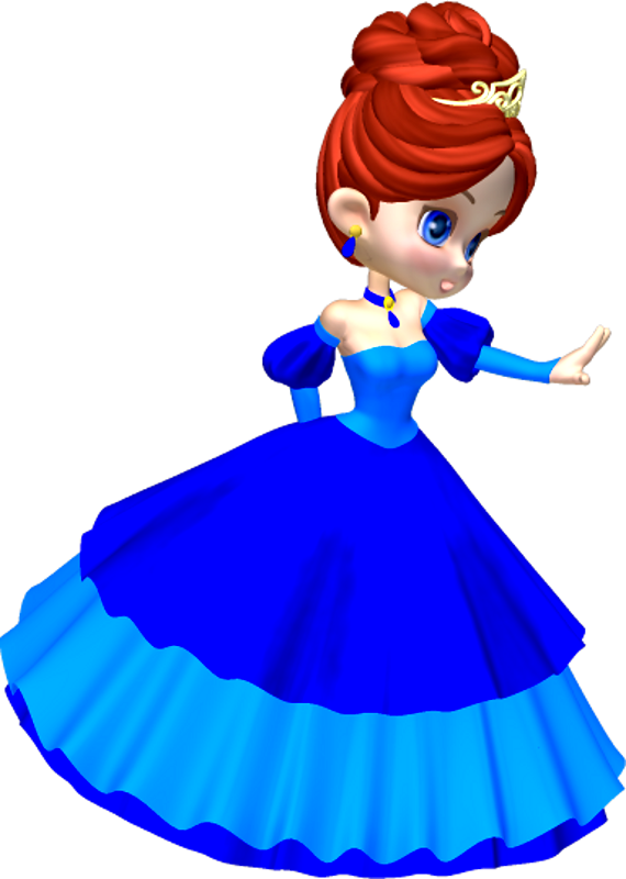 Princess In Blue Poser Png Clipart By Clipartcotttage - Portable Network Graphics (570x800)