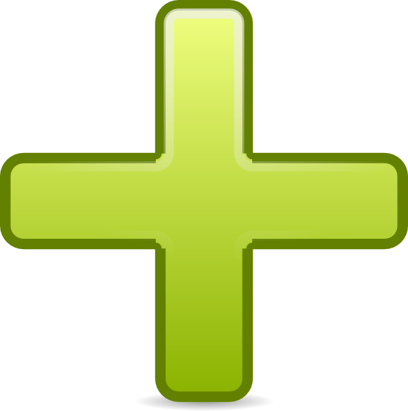 Add Clipart To Photo All - Green Plus Sign Icon (594x599)