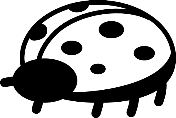 Ladybug No Color Clip Art - Lady Bug No Color (600x404)