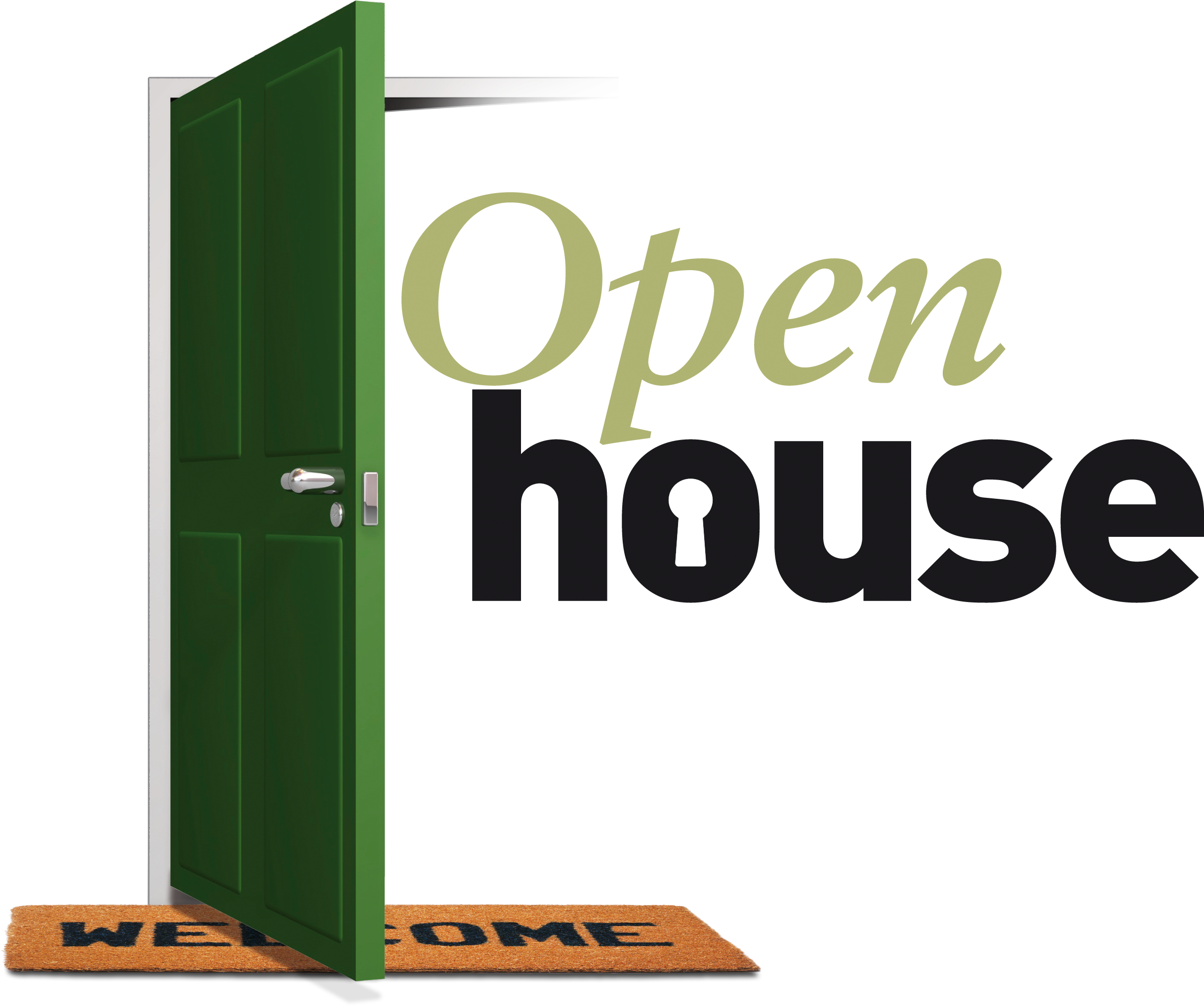 Open House Door Clip Art (2438x2037)