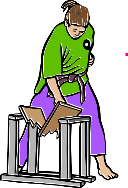 Karate Chop Clipart - Clip Art (408x598)