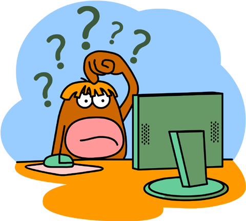 Monkey At The Computer - Technical Issues (500x434)