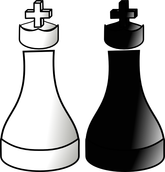 Clipart Best Chess Board Black And White Clip At Clker - King (570x595)
