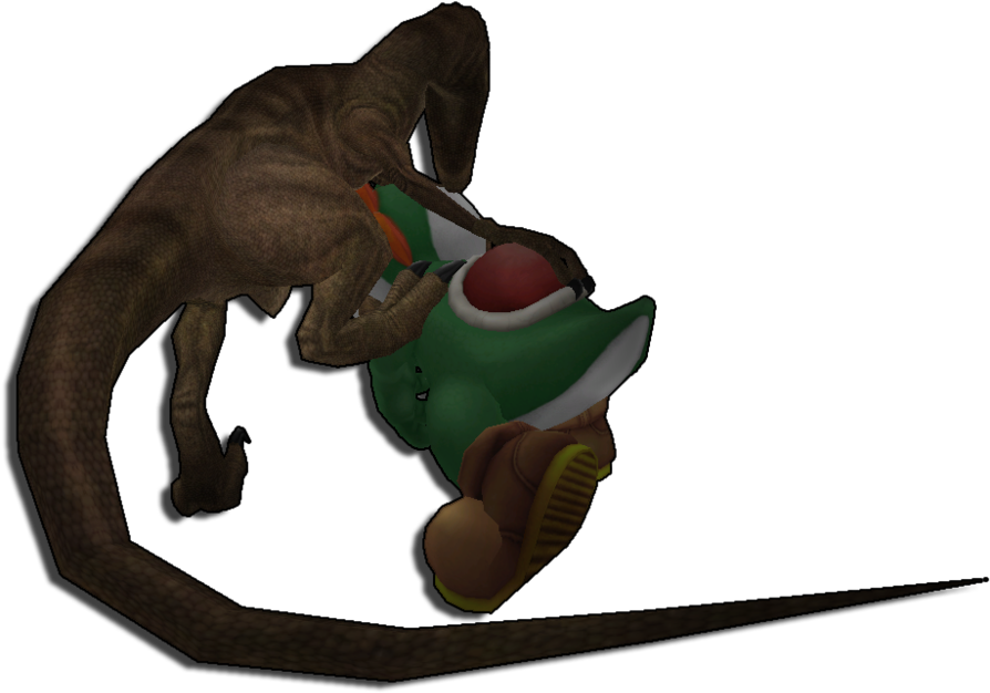 Raptor Vs Yoshi By Kingjigglypuff - Yoshi Vs Raptor (900x668)