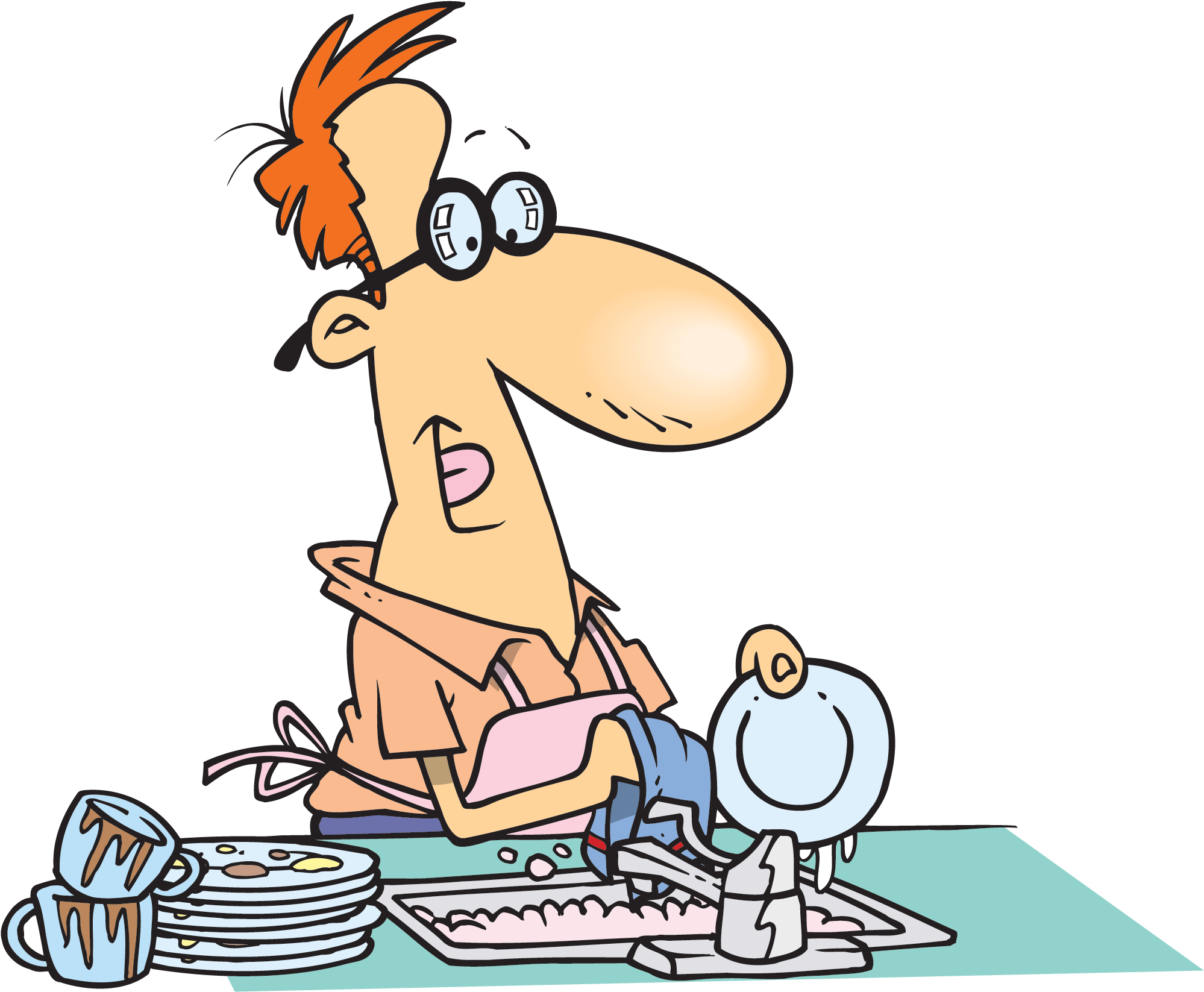 Images For Washing Dirty Dishes Clipart - Wash The Dishes Png (2000x1652)