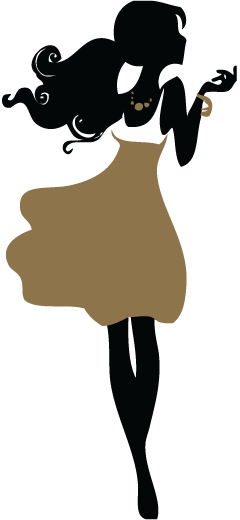 Salon Jaylee - Трафарет Девушки В Платье (240x520)