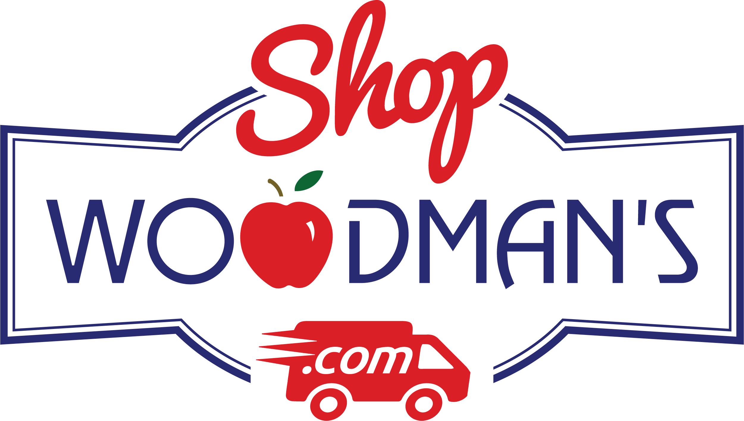 Candy Cane Lane Sponsor - Woodman's Food Market Logo (2501x1418)