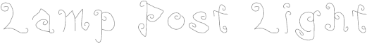 Lamp Post Light Font Preview - Thin Man (1600x80)