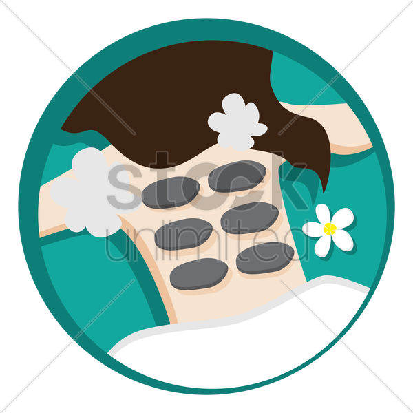 Massage With Pebbles Stock Vector - Graphics (600x600)